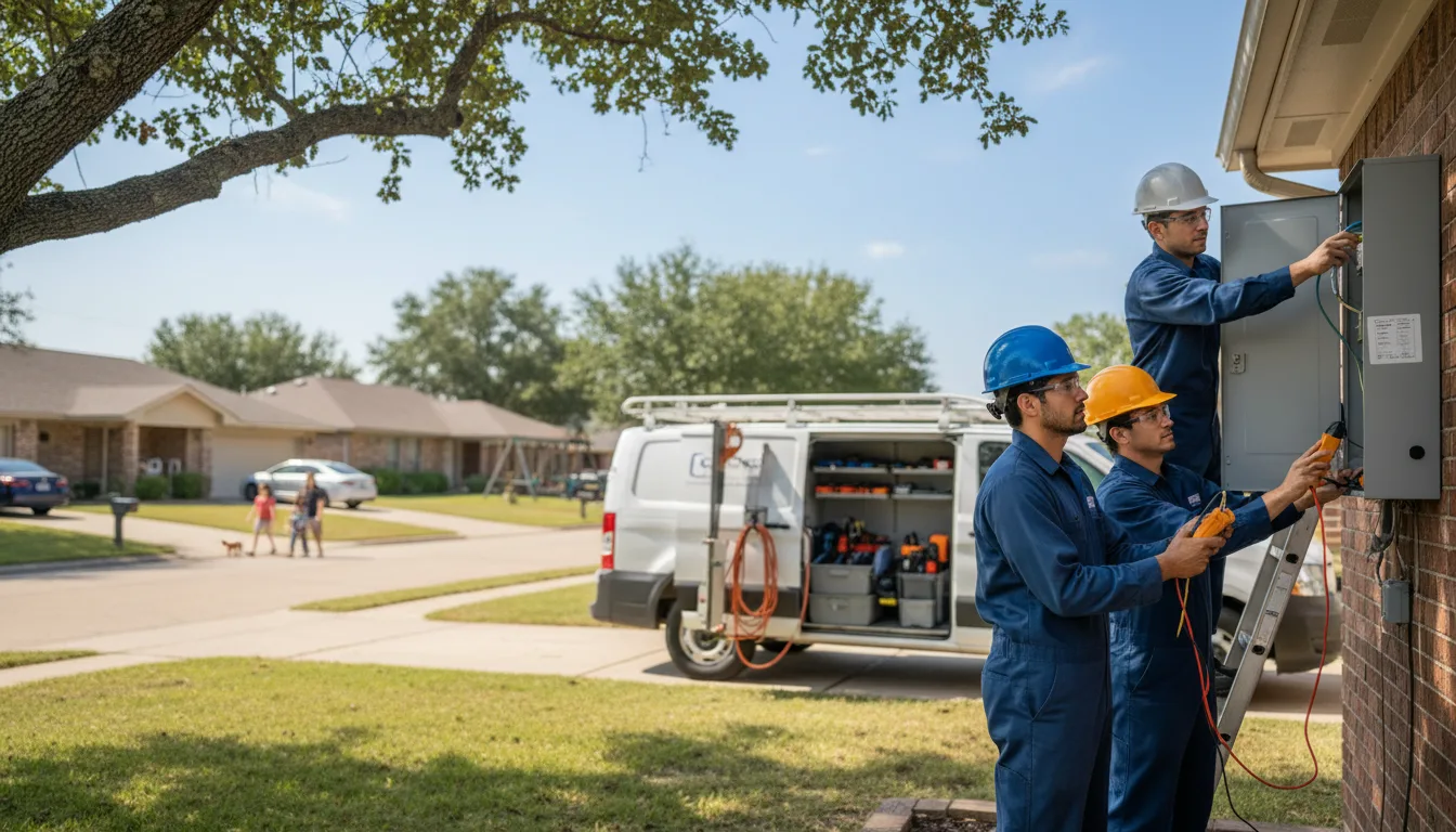 Certified electrician providing emergency electrical services in Drumright, OK